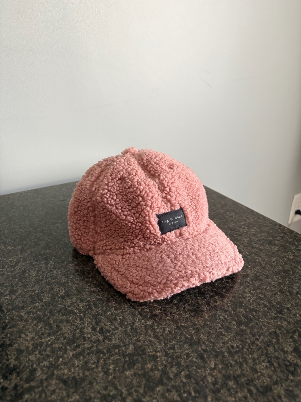 rag & bone Pink Sherpa Baseball Cap